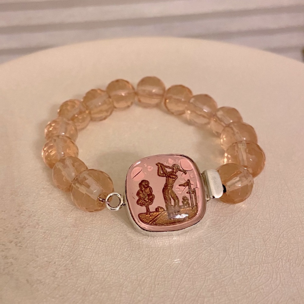 Antique Golf Pendant Bracelet